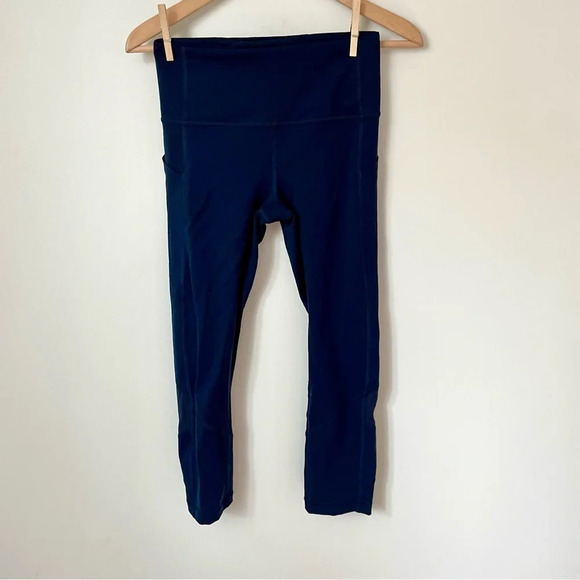 Lululemon 2020 Pace Rival High-Rise Crop 22" *No Zip True Navy - Picture 5 of 8